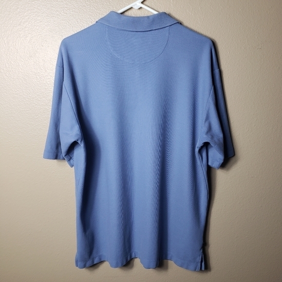 Tommy Bahama Marlin & Rossi Pique Mesh Short Sleeve Blue Polo Shirt-Size L - Picture 5 of 8